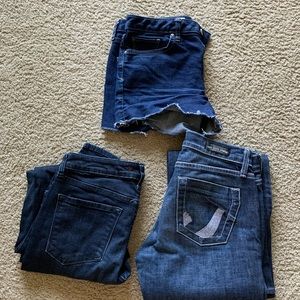 Set of James Jeans, Dear John Jeans and Gap Shorts
